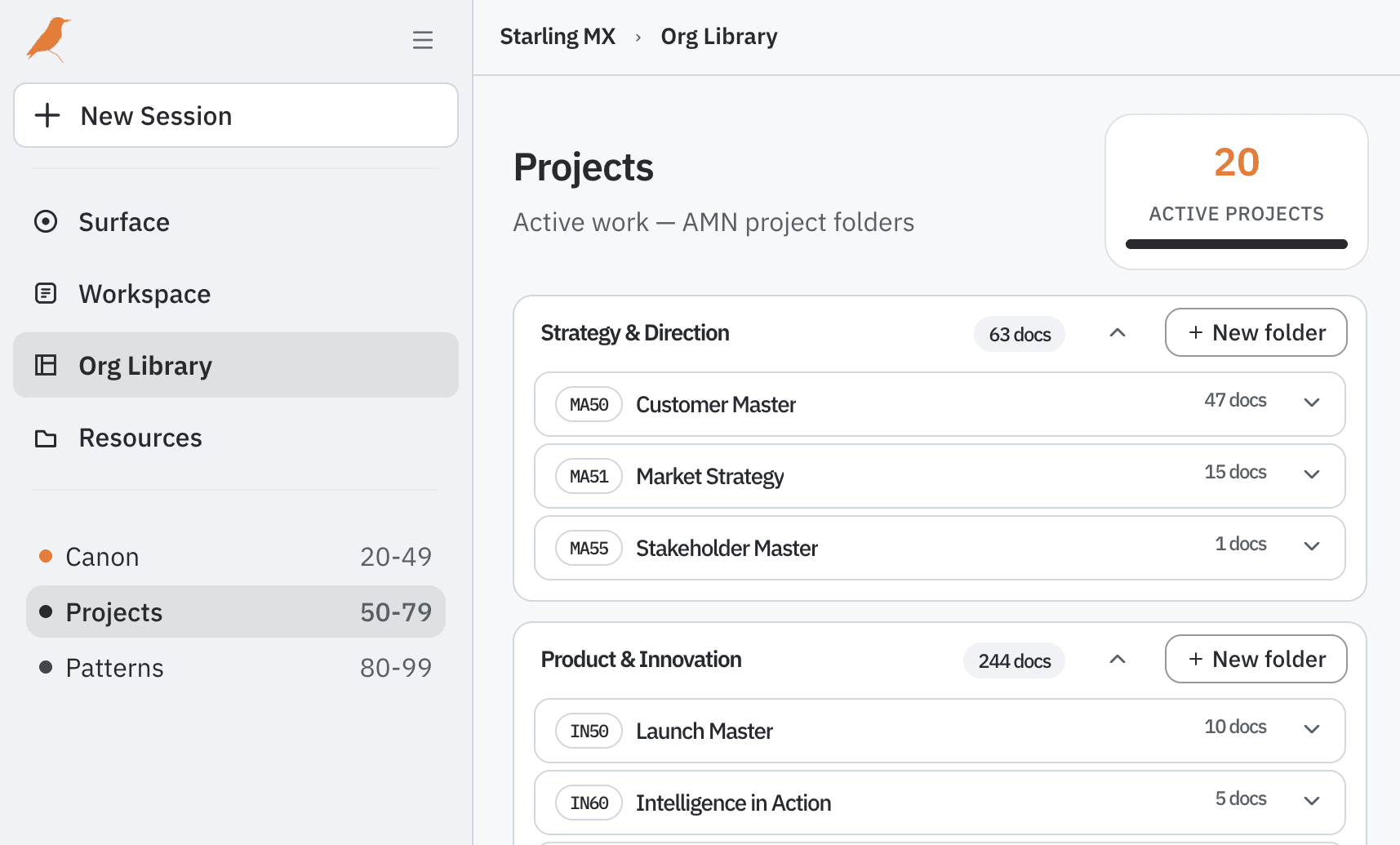 Starling with Smart Office: projects and campaigns inheriting your governing strategy
